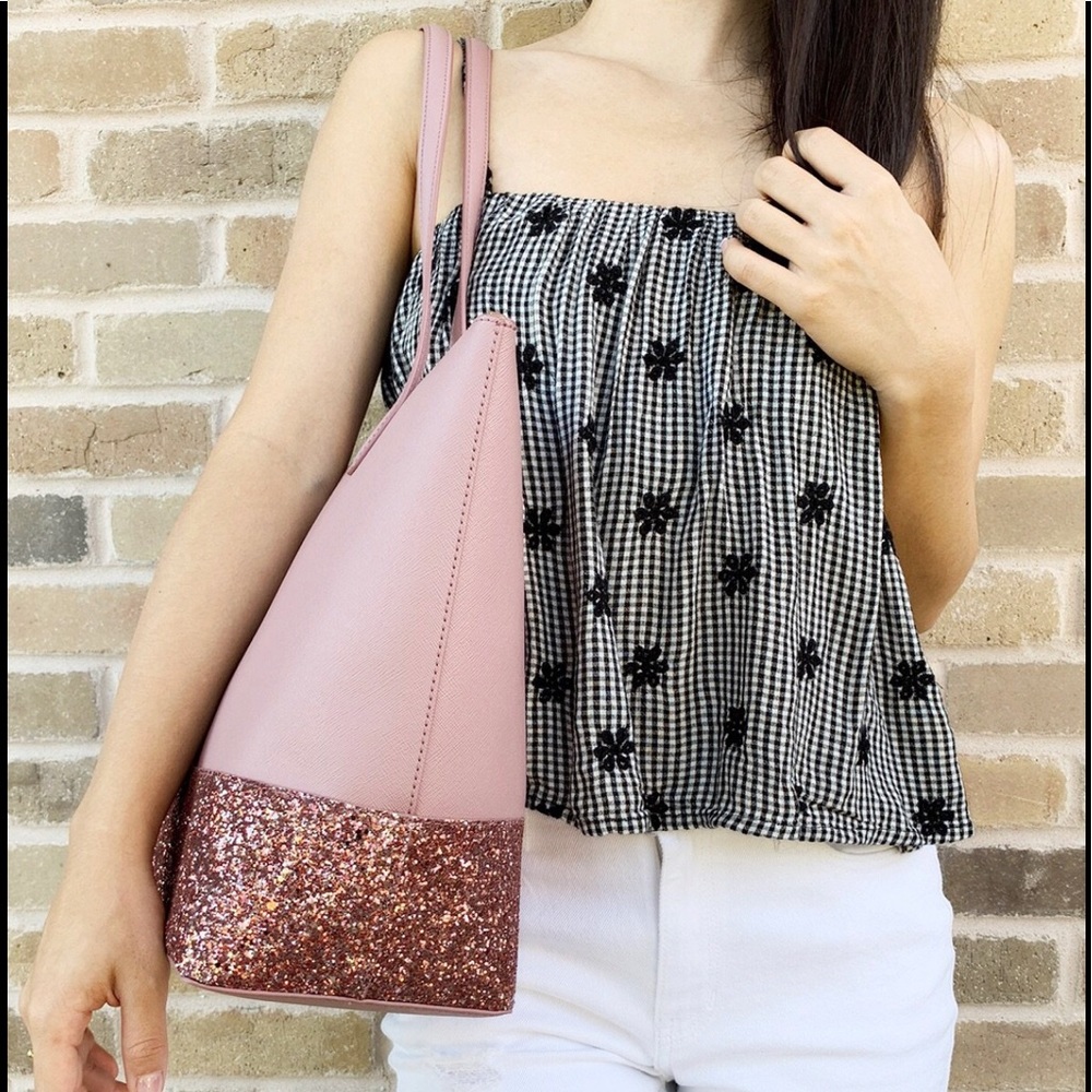 Bundle💕Kate Spade Large Penny Tote Glitter + Wallet - Picture 5 of 12